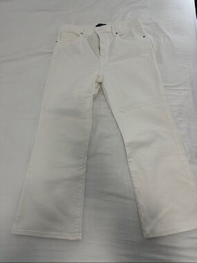Banana Republic White Cropped Bootcut Jeans size 31/12